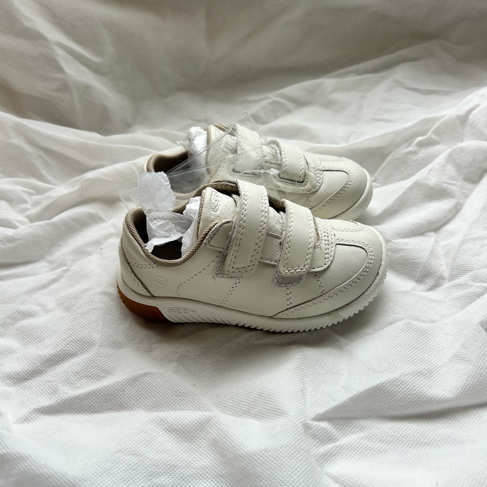 Kids White Velcro Sneakers